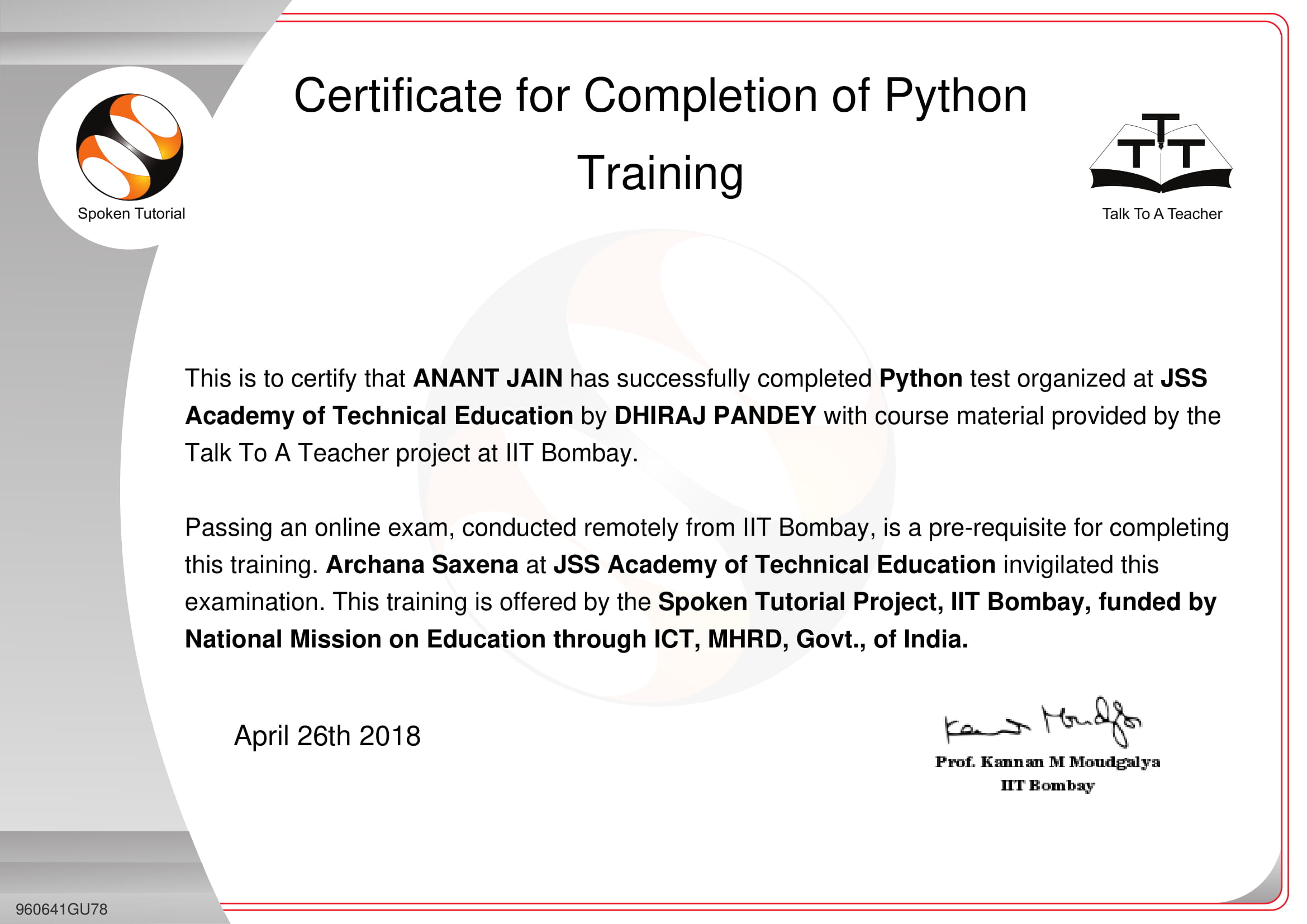 Python Training by IIT Bombay