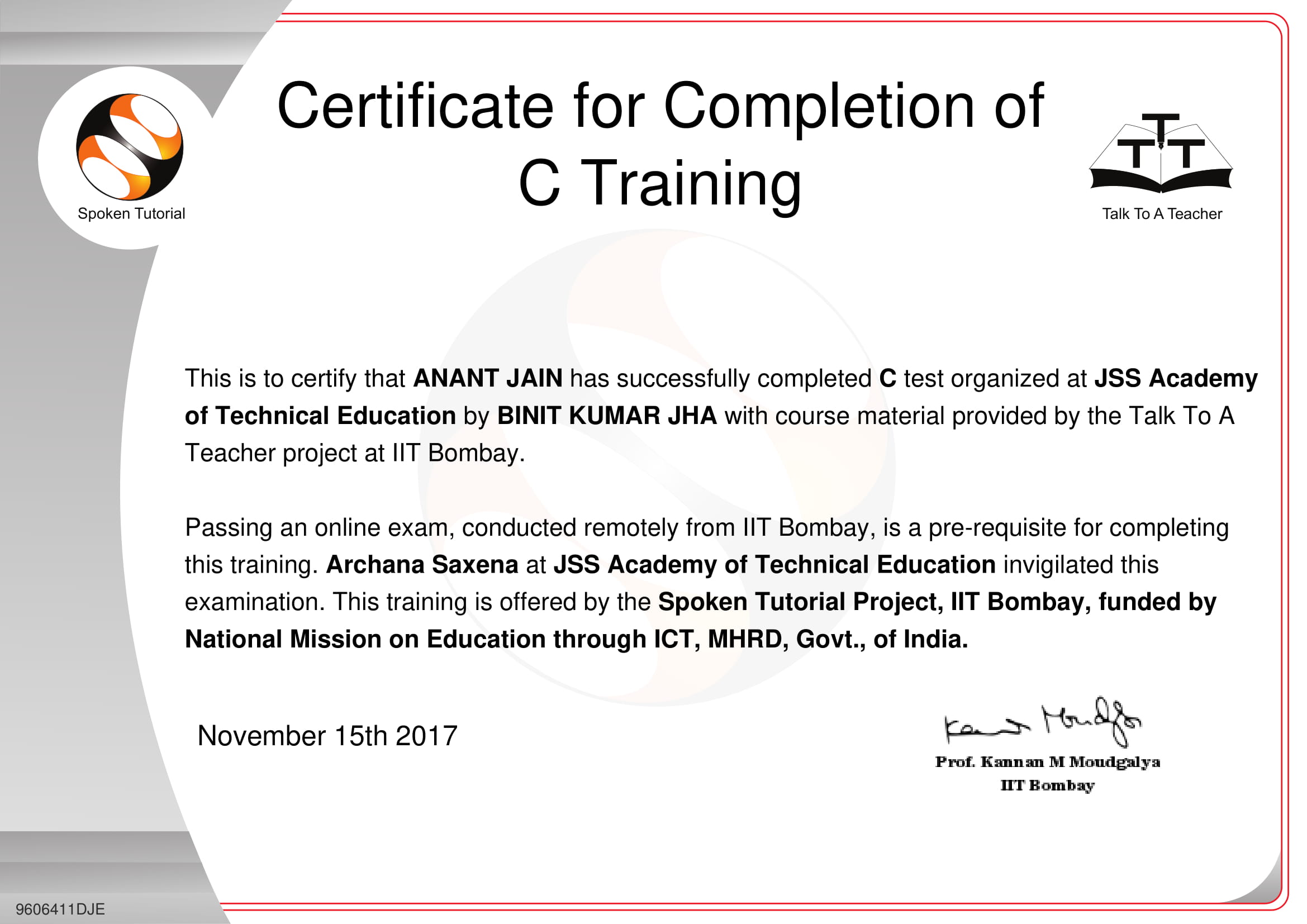 C Training by IIT Bombay